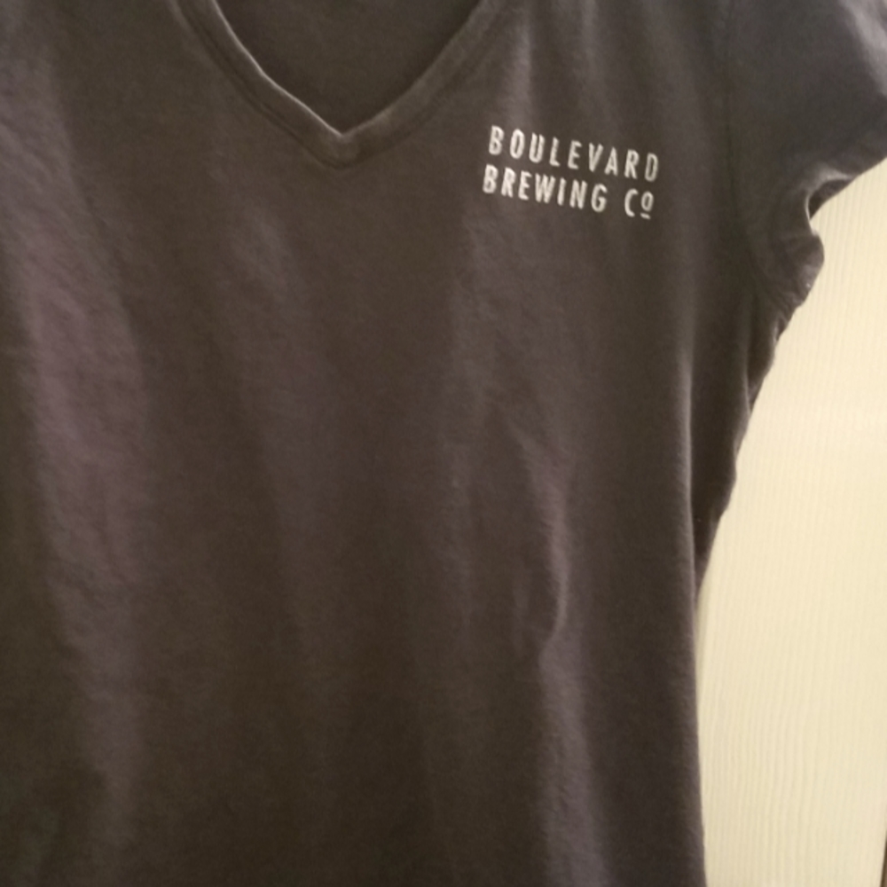 Silver graphics BOULEVARD BREWING CO KC,MO cotton Tshirt